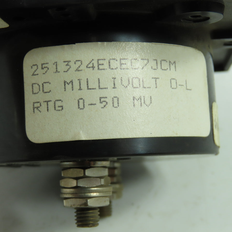 General Electric 251324ECEC7JCM 0-25 DC Amperes Millivolt Panel Meter 0-50MV