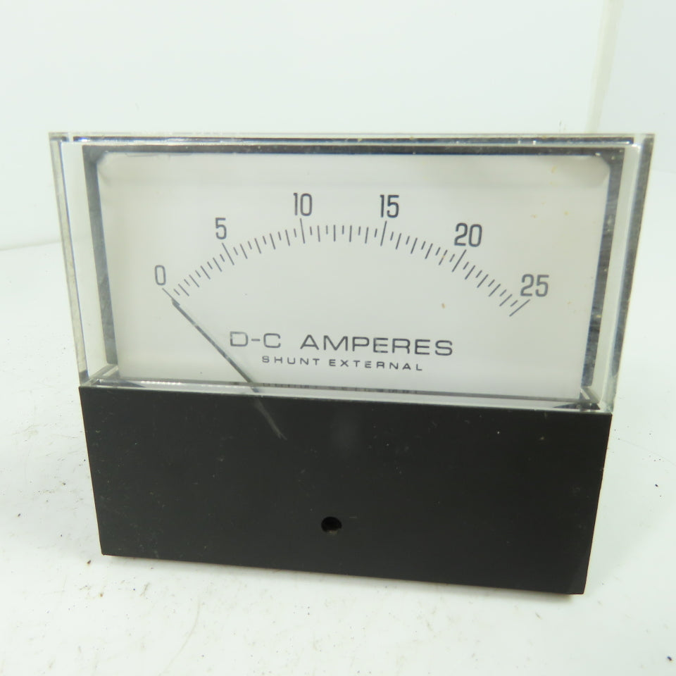 General Electric 251324ECEC7JCM 0-25 DC Amperes Millivolt Panel Meter 0-50MV