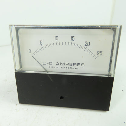 General Electric 251324ECEC7JCM 0-25 DC Amperes Millivolt Panel Meter 0-50MV