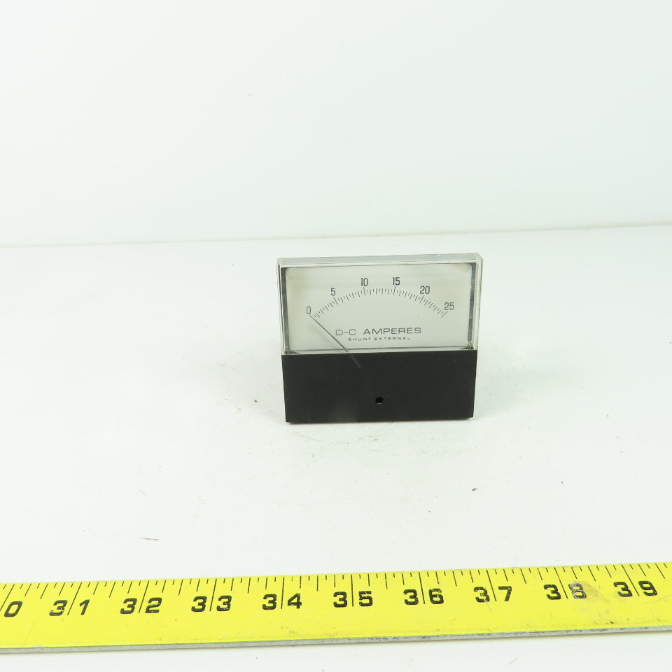 General Electric 251324ECEC7JCM 0-25 DC Amperes Millivolt Panel Meter 0-50MV