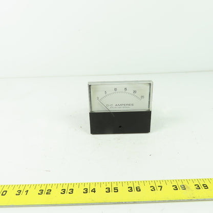 General Electric 251324ECEC7JCM 0-25 DC Amperes Millivolt Panel Meter 0-50MV