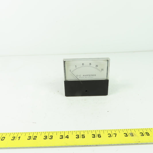 General Electric 251324ECEC7JCM 0-25 DC Amperes Millivolt Panel Meter 0-50MV