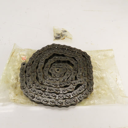 Whitney Renold #80 Single Strand Roller Chain W/ Conn. Link 115" Long 1" Pitch