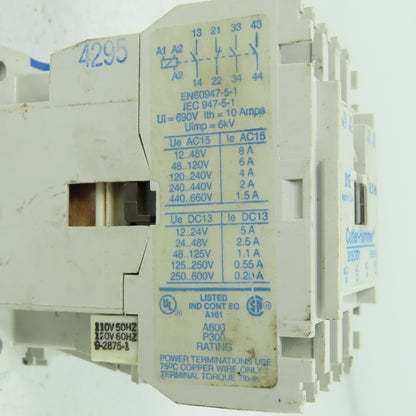 Eaton Cutler Hammer D15CR31 Series B1 Contactor 600V 10A