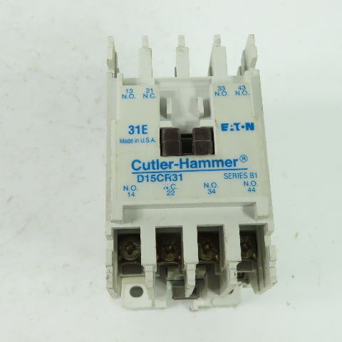 Eaton Cutler Hammer D15CR31 Series B1 Contactor 600V 10A