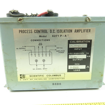 Scientific Columbus 6271PA7 DC Isolation Amplifier 0-100MV 4-20mA
