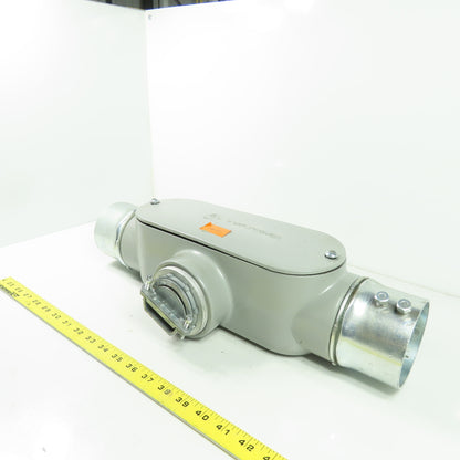UL 3" Aluminum Conduit Body T 2-1/2" - 3" Cover