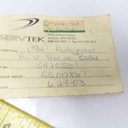Servtek 5420561 Nozzle Injection Molding Screw-on Tip 44mm OD 136.50MM OAL