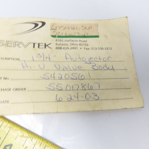 Servtek 5420561 Nozzle Injection Molding Screw-on Tip 44mm OD 136.50MM OAL