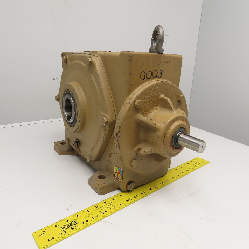 Hansen Junior JKH-51C-100I 100:1 Ratio Right Angle Thru Shaft Gear Reducer