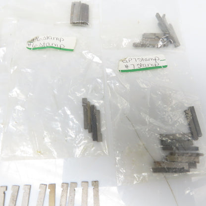 "0"-"9" Assorted Number & Letter Industrial Metal Stamps Misc. Lot of 60+