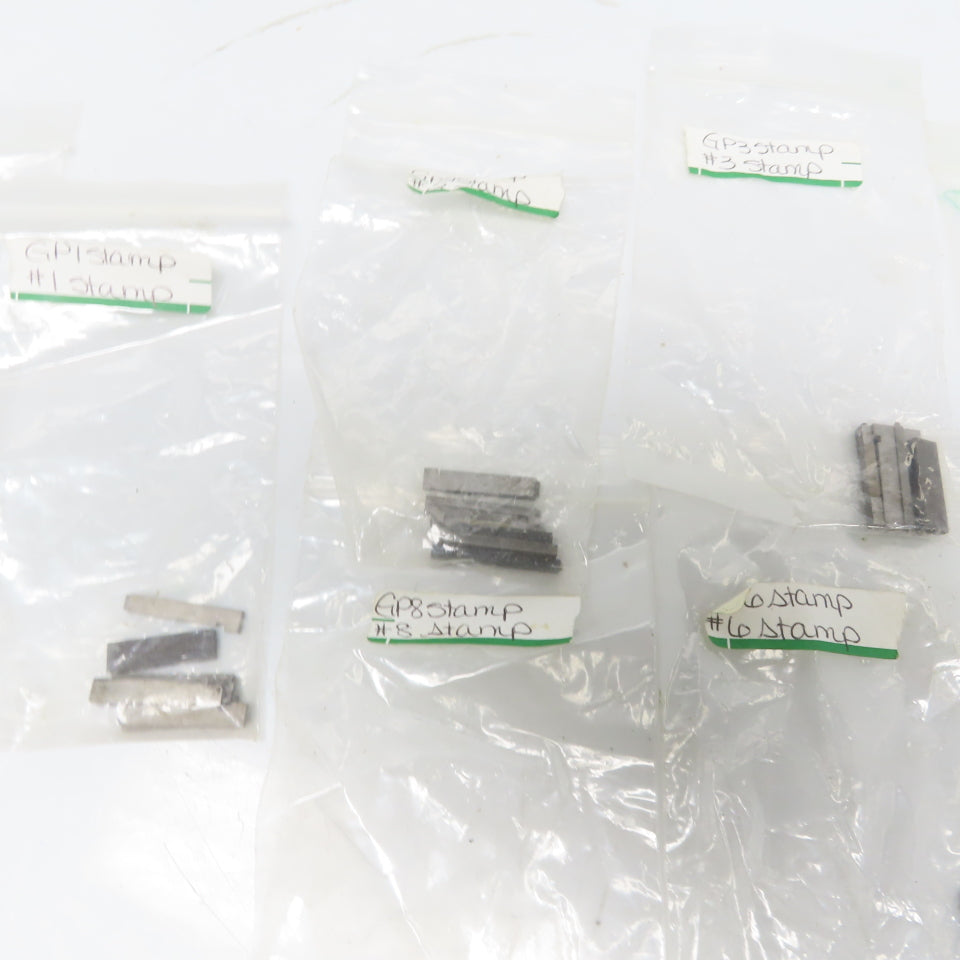 "0"-"9" Assorted Number & Letter Industrial Metal Stamps Misc. Lot of 60+