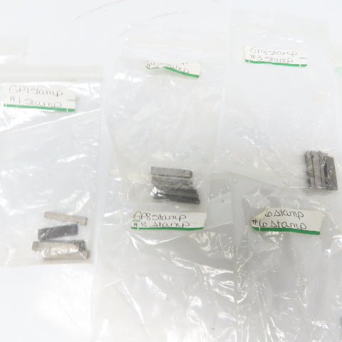 "0"-"9" Assorted Number & Letter Industrial Metal Stamps Misc. Lot of 60+