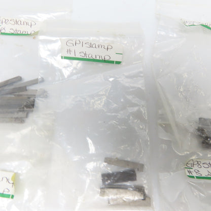 "0"-"9" Assorted Number & Letter Industrial Metal Stamps Misc. Lot of 60+