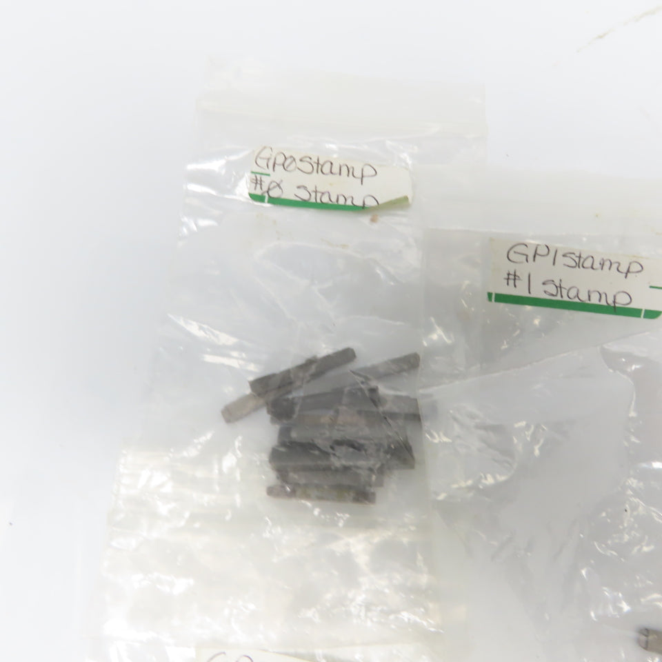 "0"-"9" Assorted Number & Letter Industrial Metal Stamps Misc. Lot of 60+