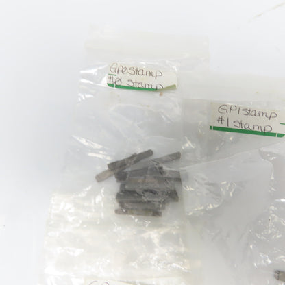 "0"-"9" Assorted Number & Letter Industrial Metal Stamps Misc. Lot of 60+