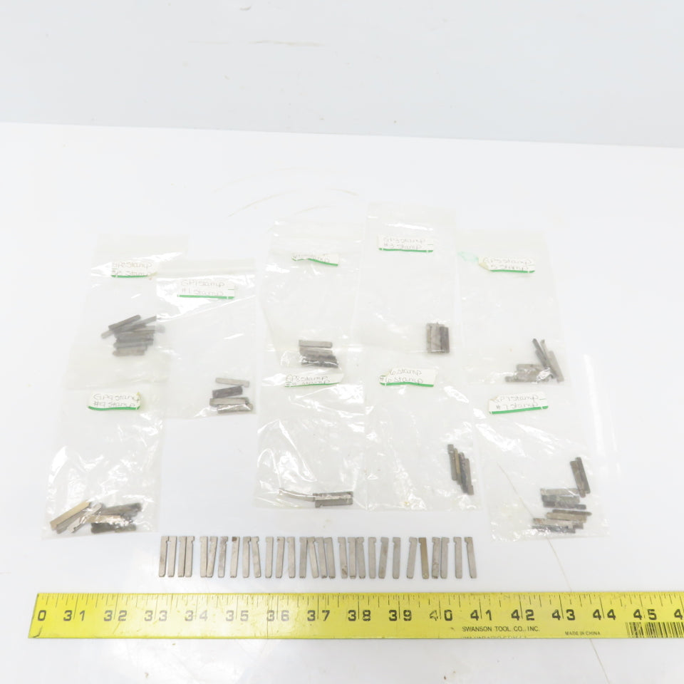 "0"-"9" Assorted Number & Letter Industrial Metal Stamps Misc. Lot of 60+
