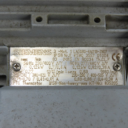 Stober S102VN2420D63K4 0.12KW Gear Motor 220-240/480V 3Ph