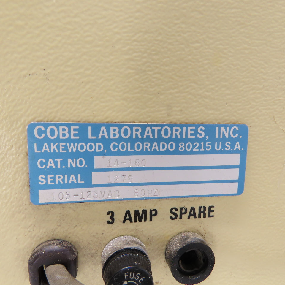 Cobe Laboratories 14-160 Peristaltic Pump Unit Assembly 105-128V 60Hz