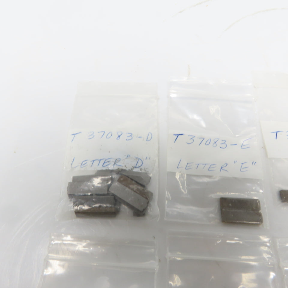 T-37083 Letter Industrial Metal Stamps D,F,G,H,I,J,K,R,T,U Lot of 34