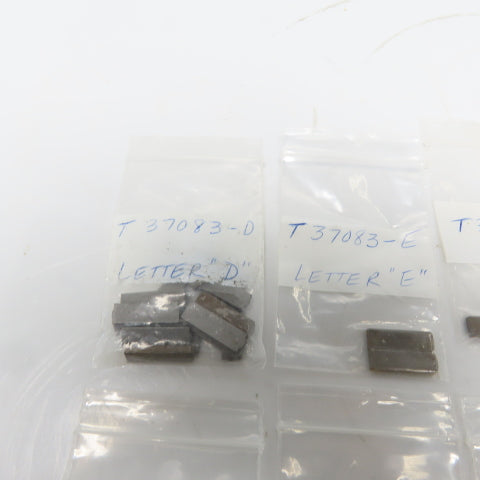 T-37083 Letter Industrial Metal Stamps D,F,G,H,I,J,K,R,T,U Lot of 34