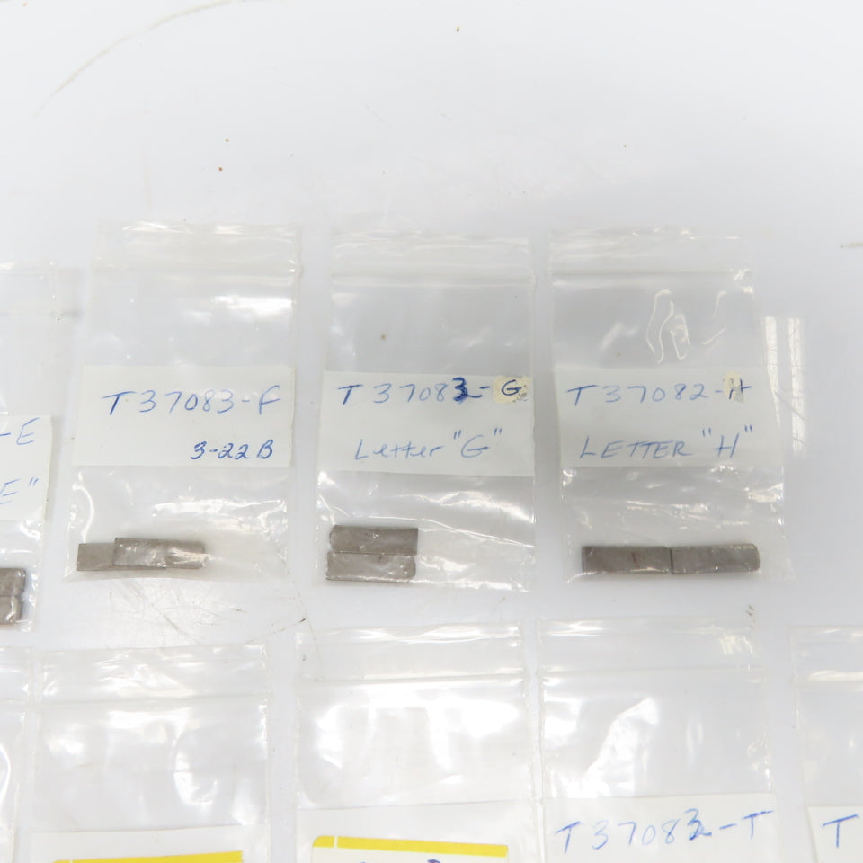 T-37083 Letter Industrial Metal Stamps D,F,G,H,I,J,K,R,T,U Lot of 34