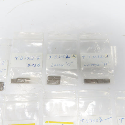 T-37083 Letter Industrial Metal Stamps D,F,G,H,I,J,K,R,T,U Lot of 34