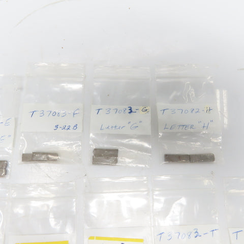 T-37083 Letter Industrial Metal Stamps D,F,G,H,I,J,K,R,T,U Lot of 34