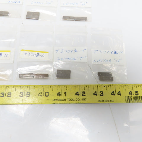 T-37083 Letter Industrial Metal Stamps D,F,G,H,I,J,K,R,T,U Lot of 34