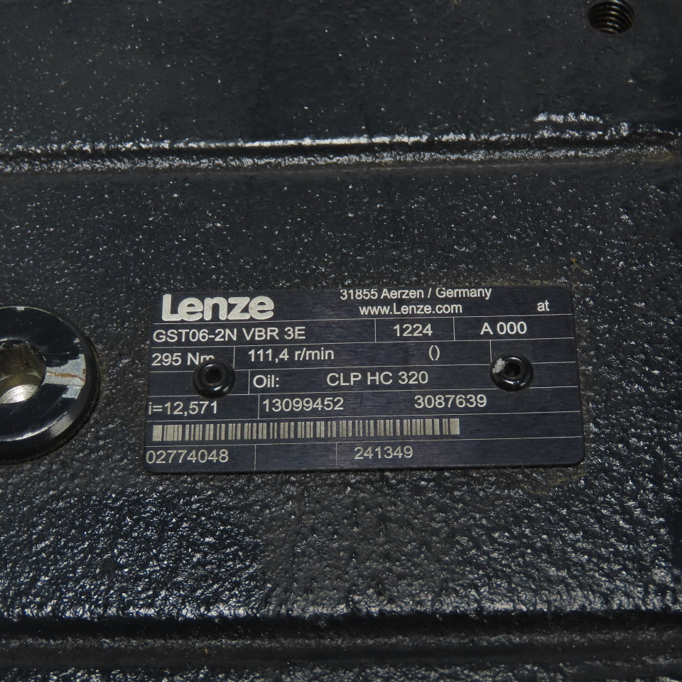 Lenze GST06-2N VBR 3E 12.571:1 Ratio Gear Reducer 111.4RPM