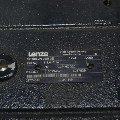 Lenze GST06-2N VBR 3E 12.571:1 Ratio Gear Reducer 111.4RPM