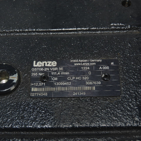 Lenze GST06-2N VBR 3E 12.571:1 Ratio Gear Reducer 111.4RPM