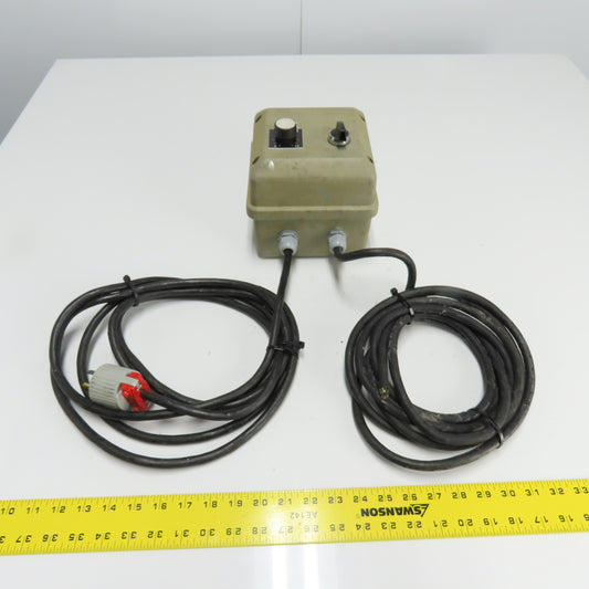 6.5"x 6.5"x 6.5" Enclosed 2 Switch Control Box W/ Cord