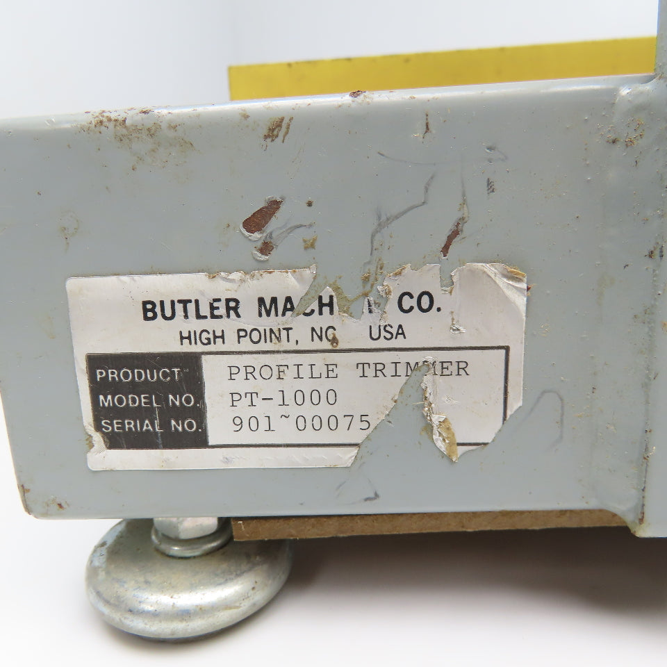 Butler Machine Co. PT-1000 115V 1Ph Bosch 3000RPM Laminate Profile Trimmer