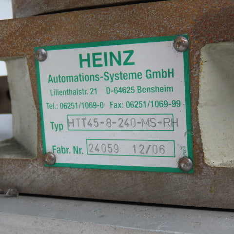 Heinz HTT45-8-240-MS-RH 8 Station 240° Rotary Index Table 220-460V 60Hz .12kW