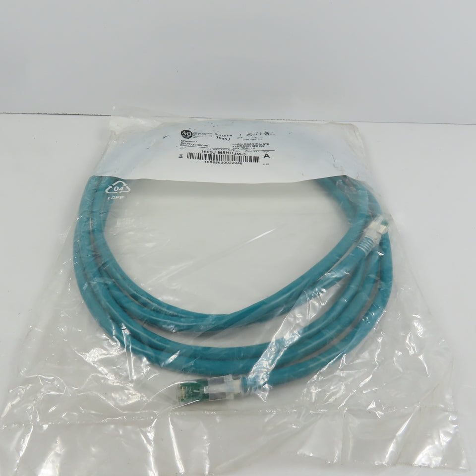 Allen Bradley 1585J-M8HBJM-3 Ser A Ethernet Media RJ45 Shielded Patchcord 3M NEW