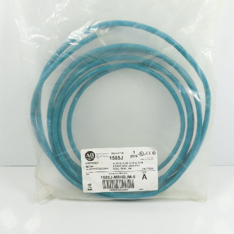 Allen Bradley 1585J-M8HBJM-5 Ser A Ethernet Media RJ45 Shielded Patchcord 5M NEW
