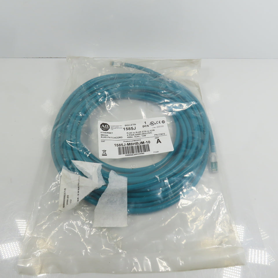 Allen Bradley 1585J-M8HBJM-10 Ethernet Media RJ45 Shielded Patchcord 10M NEW