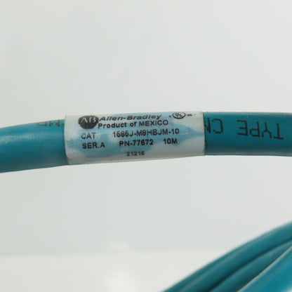 Allen Bradley 1585J-M8HBJM-10 Ser A Ethernet Media RJ45 Shielded Patchcord 10M