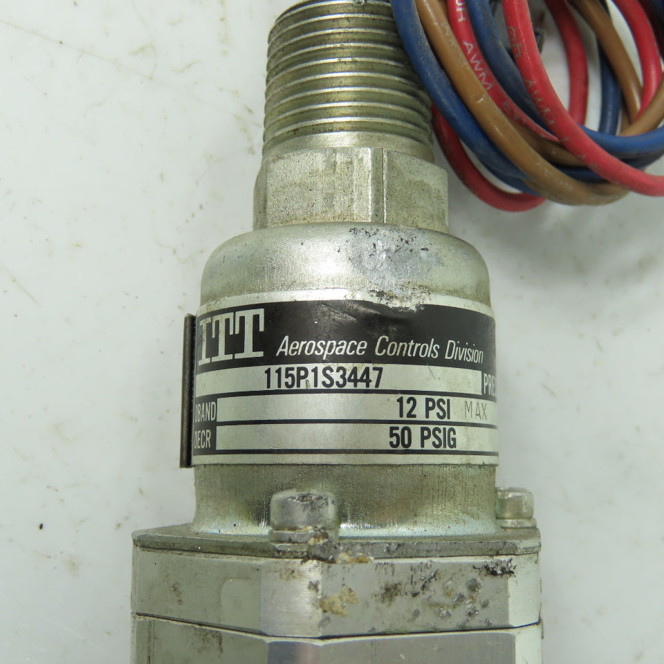 ITT 115P1S3447 Neo-Dyn Pressure Switch 250PSIG 5A 125/250VAC