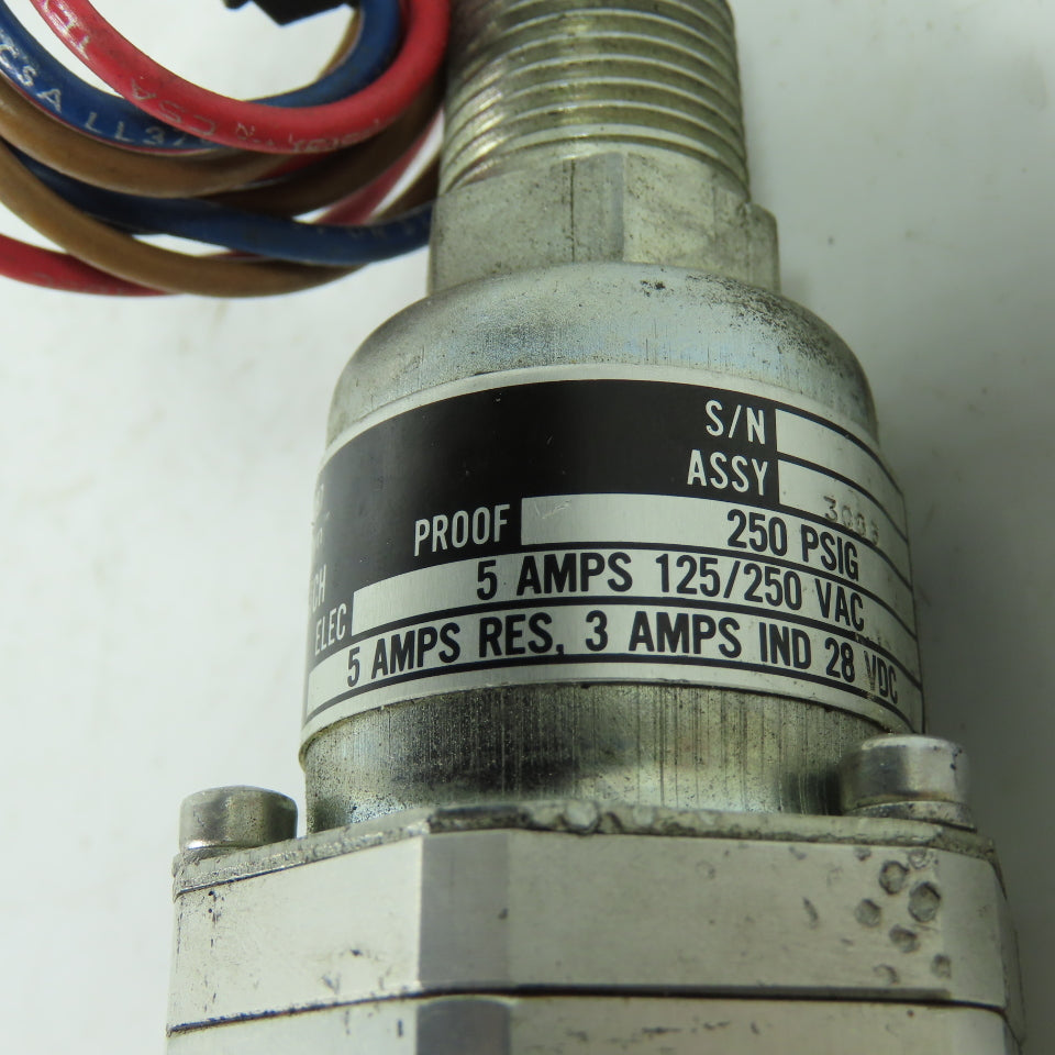 ITT 115P1S3447 Neo-Dyn Pressure Switch 250PSIG 5A 125/250VAC