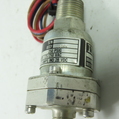 ITT 115P1S3447 Neo-Dyn Pressure Switch 250PSIG 5A 125/250VAC