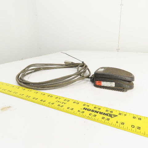 Clipper 632-S 20A 1HP Foot Pedal Operator Switch 125-250VAC W/ 15' Cord
