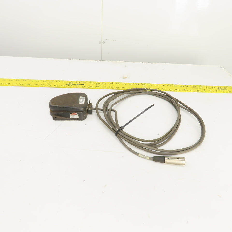 Clipper 632-S 20A 1HP Foot Pedal Operator Switch 125-250VAC W/ 15' Cord