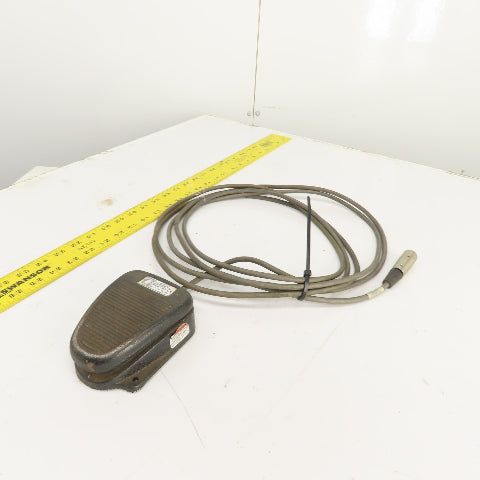 Clipper 632-S 20A 1HP Foot Pedal Operator Switch 125-250VAC W/ 15' Cord
