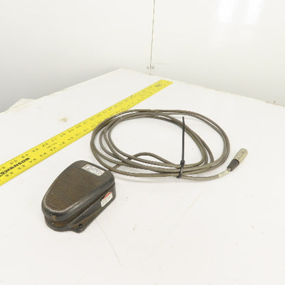 Clipper 632-S 20A 1HP Foot Pedal Operator Switch 125-250VAC W/ 15' Cord