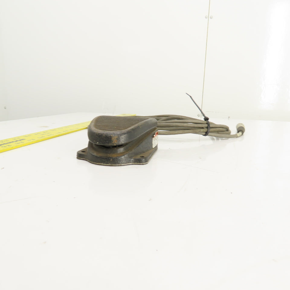 Clipper 632-S 20A 1HP Foot Pedal Operator Switch 125-250VAC W/ 15' Cord