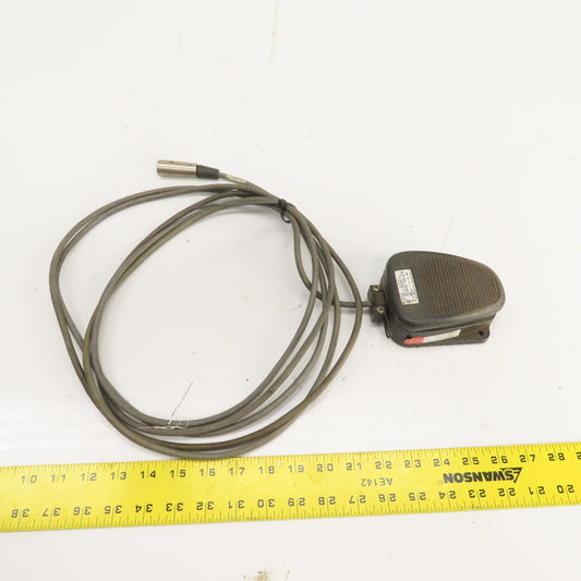 Clipper 632-S 20A 1HP Foot Pedal Operator Switch 125-250VAC W/ 15' Cord