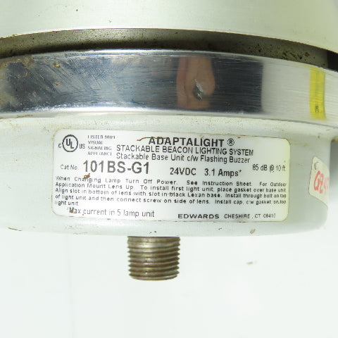 Adaptalight 101BS-G1 3 Section Beacon Light Tower Stack Red Amber Green 24VDC