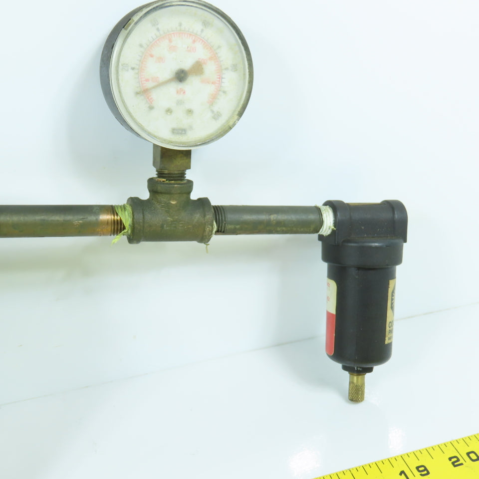 Coilhouse FC100 MF-140-41M Compressed Air Filter & Double Gauge Assembly 1/8 NPT